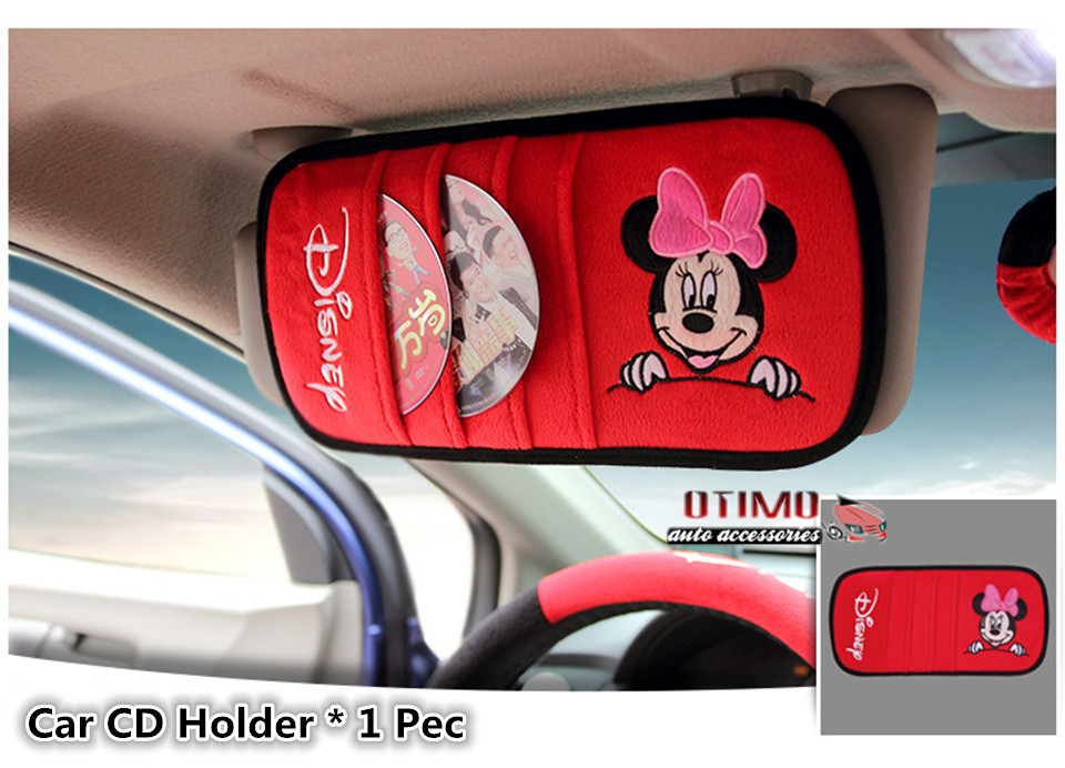 Auto Accessories Cartoon Mickey Mouse Car Steering Wheel Cover DIY Minnie Mouse Car Accessories Decoration Auto Parts 6