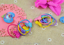 20 Pcs Hairband Kids Elastic Hair Bands Tie Elastic Children Rubber Carton Round Ball High Quality