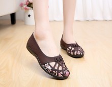 2016 summer the low single flat hollow ventilating shoes round shallow mouth of middle-aged and elderly women casual shoes NC022