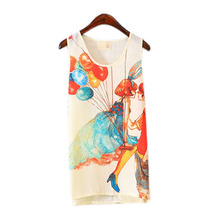 Hot Women Fitted Sleeveless T Shirt Graphic Printed T Shirt Vest Tank T Shirt Tops S