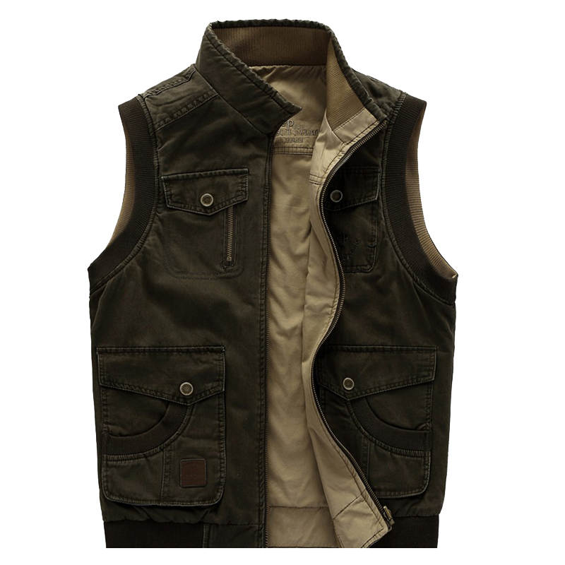 Size 9XL Mens 100% Cotton Outdoor Brand Casual Multi-Pocket Cargo Vest Both Sides Wear 2015 Fall Men Military Waistcoat Jacket Size 9XL Mens 100% Cotton Outdoor Brand Casual Multi-Pocket Cargo Vest Both Sides Wear 2015 Fall Men Military Waistcoat Jacket