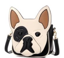 Fashion cool dog shape shoulder bag animal pattern slanting cross bag unisex handbags men s bags