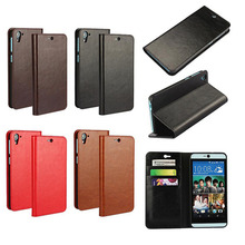 For HTC 826 / HTC Desire 826 Flip Case Cover Luxury Crazy Horse Real Genuine Leather Folio Wallet Phone Cases