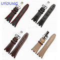 Quality Genuine Leather Watchband Folding Clasp For Mens 28mm For Audemars Piguet Watch Strap