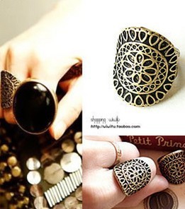 European and American retro fashion jewelry rings wholesale vintage carved ring free shipping
