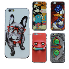 For Apple iPhone 6 6S Case 2015 New Arrive Pug With Glasses Dog Animal Etc Different Printed Mobile Phone Cover