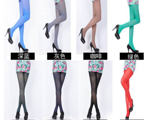 FD1122-Womens-Footed-Tights-Thick-Opaque-Stockings-Pantyhose-Leggings-Candy-Sock