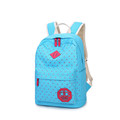 Fashion Print Spotted Backpack Korean Style Designer Casual Travel Bag Women Preppy Style Durable Canvas School