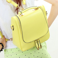 2015 New Korean Female Multifunctional College Bags Girls Cute Backpacks High School College Book Bags Mochila Couro Feminina