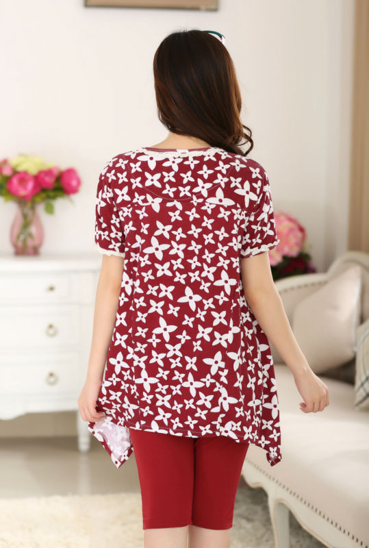 Dual purpose Prenatal and postnatal dress Hello kitty pink colorful dots summer dresses for pregnant chic maternity wear natal 8
