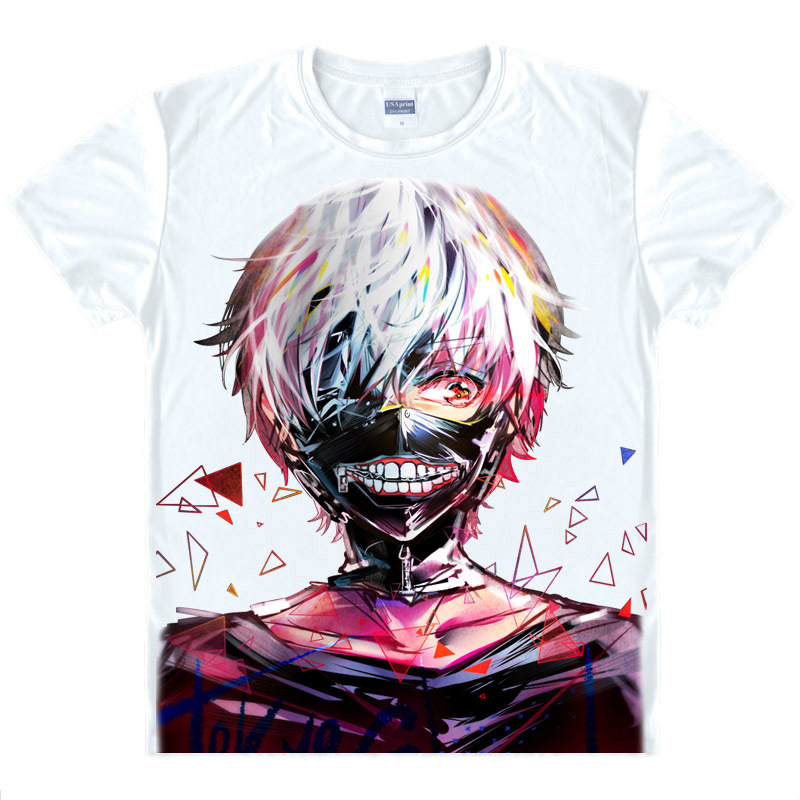 Tokyo Ghoul T shirt kawaii Japanese Anime tshirt Handmade Manga Shirt Cute Cartoon Ken Kaneki Cosplay