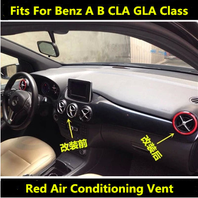 Abs автомобилей кондиционер автомобиля-выходное отверстие круг крышка накладка для mercedes-benz A B CLA GLA класса автомобилей интерьера 5 шт./компл.