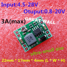 Free Shipping 5PCS GW1584 Ultra-small size DC-DC step-down power supply module 3A adjustable step-down module super LM2596
