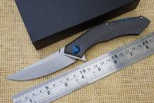 Shirogorov poluchetkiy cuchillo plegable plegable arandela de rodamiento jabalí acampar exterior herramienta lámina D2 titanium de la manija