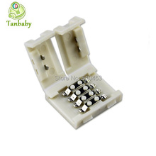Tanbaby 10mm 4pin RGB led strip connector Strip to Strip no need soldering DIY led connect