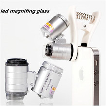 60x-100x de la lupa con luz led, microscopio portátil, puede tomar fotografías y videos, joyería lupa