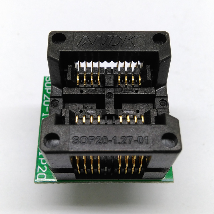 SOP8x2(20)-1.27 Double SOP8 SOIC8 SO8 Programming Socket Pin Pitch 1.27mm IC Body Width 5.4mm 209mil Flash Test Socket Adapter