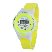 Cute Cartoon Unisex Children Kid Sports Bendable Rubber Strap Quartz Wrist Watch Free Shipping Digital relogio