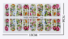 5sheets New Nail Art Flowers Water Transfer Stickers DIY Nail Beauty Wraps Foils Polish Decals Watermark