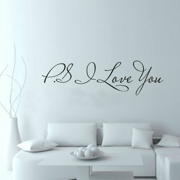 58 15cm PS I Love You Wall Art Decal Home Decor Famous Inspirational Quotes Living Room