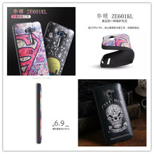 Fashion Cool Cartoon Painting PU+TPU Soft Cover Case For Asus Zen Fone2 Laser ZE601KL 6.0 Inch Cover Mobile Phone Accessories
