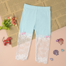 2016 Kids Girls Summer Modal Lace Floral Ballet Leggings Capris Pants Panties Hot Sale