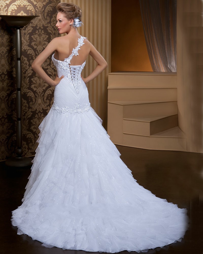 wedding dress that has one strap