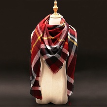 Za Winter luxury Brand Plaid Cashmere Scarf Women Oversized Blanket Scarf Wrap long Wool Scarf Women Pashmina Shawls and Scarves