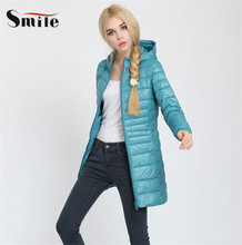 Hot Sale Women Ultra Light Down Jacket Hooded Coat Long Jacket Women Plus Size S-XXXL 10 Colors Long Sleeve Brief Down Jackets