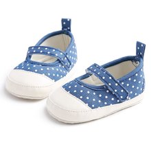 New Cute Kids Baby Boys Girls Shoes Polka Dot Casual Shoes Infant Soft Sole Prewalkers 0-18M Free Shipping