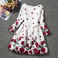 Girls Floral Print Dress for Party Beautiful Flower Girl Dresses Children Clothing Brands Kids Clothes Autumn