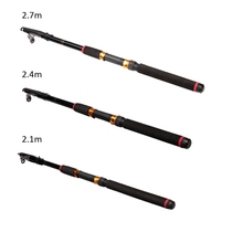 Excellent Quality 2.1/2.4/2.7m Outdoor Portable Glass Fiber Telescopic Fishing Rod Travel Holiday Spinning Fishing Pole
