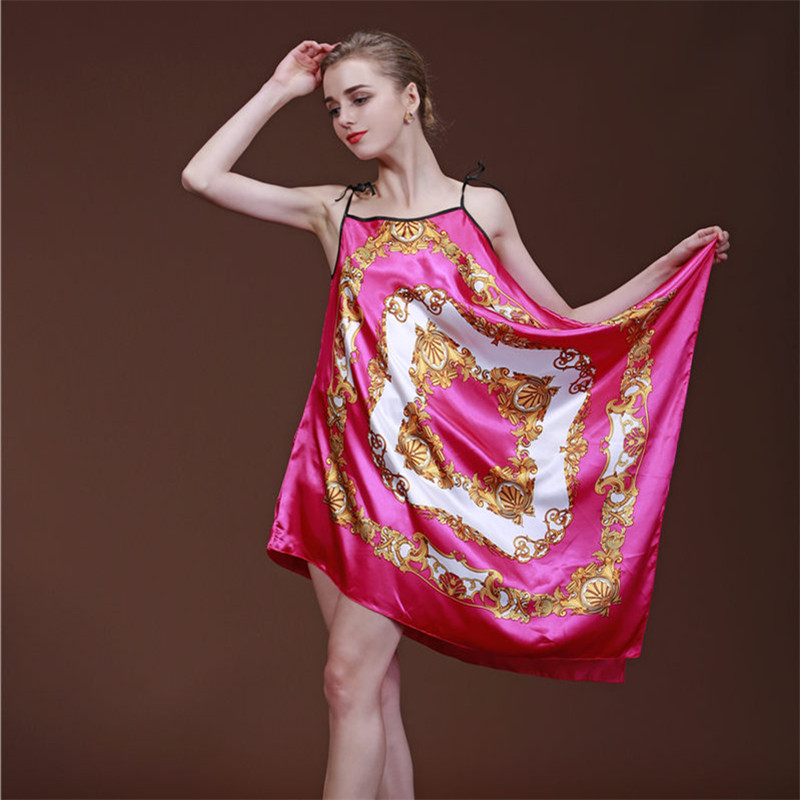 Buy Plus Size Nightgown Female Summer Sleeping Dress Silk Nightdress Ladies Sling Sexy