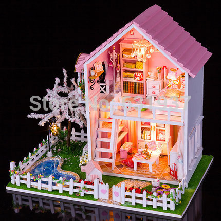 Tiba Boneka Kayu Diy Rumah Miniatura 3d Puzzle Model Kit Rumah Boneka Tiba Boneka Kayu Diy Rumah Miniatura 3d Puzzle Model Kit Rumah Boneka