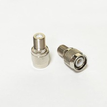 NEW TNC Male Plug switch F Female Jack RF Coax Adapter convertor Straight Nickelplated wholesale