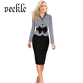2016 Autumn Woman s Pencil Dress Long Sleeves Temperament Brief Style Bow Belt High Quality Patchwork