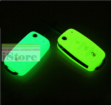 Luminous Car key cover case for Volkswagen VW Golf 4 5 6 Polo Passat B5 Jetta Mk6 Tiguan Gol CrossFox Plus Eos Scirocco Beetle