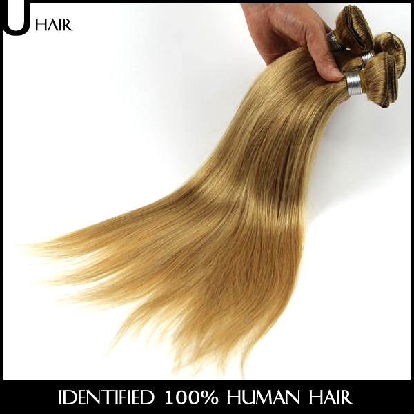 1PCS Indian Blonde Hair Weave Virgin Blonde Straight Hair Extensions 10-26Inch Honey Blonde Human Hair Tissage Straight 7SA41