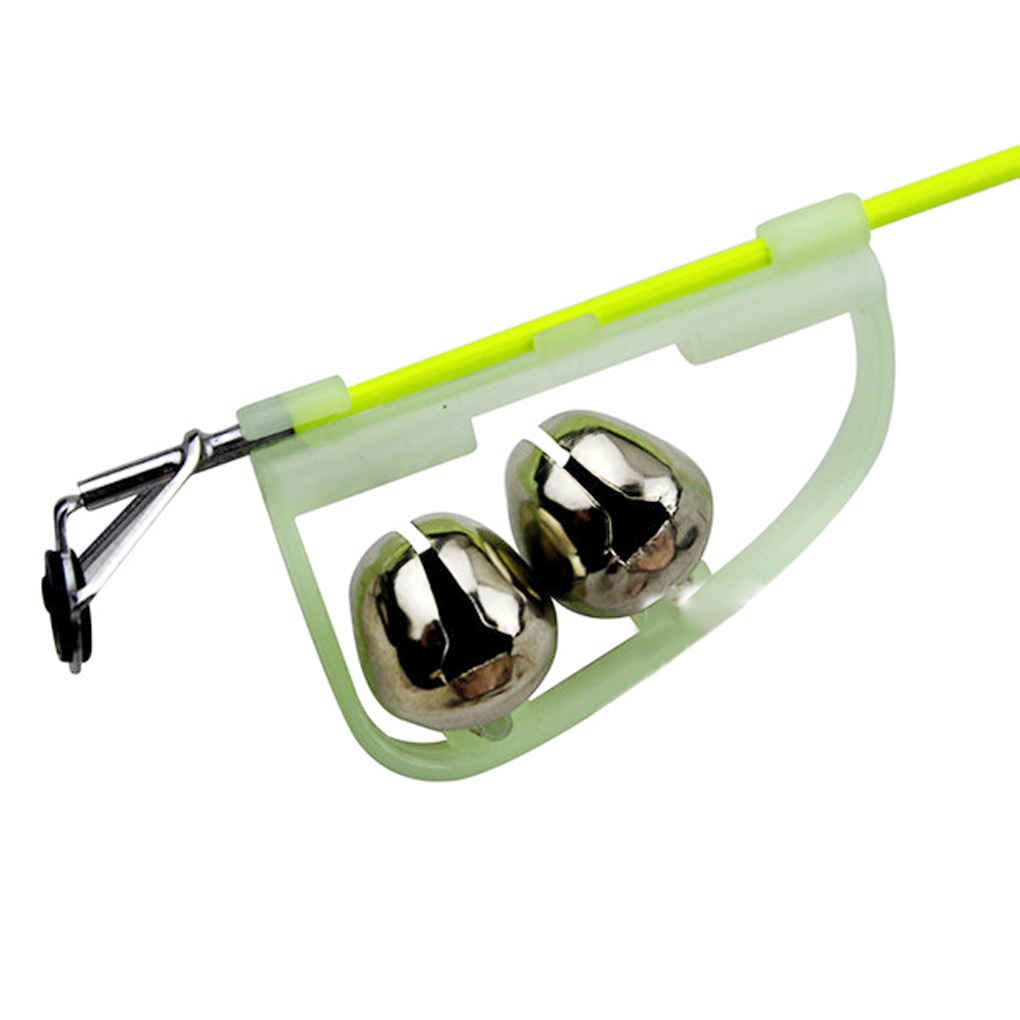 New fashion 1PCS luminous double slider sea fishing rod mounted bell night fishing bell bite alarm