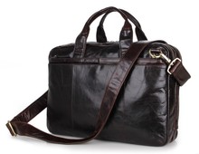 Vintage Real Genuine Leather Men Messenger Bags Cowhide Shoulder Bag Business Man Bag Portfolios 14″ Laptop briefcase #VP-J7092