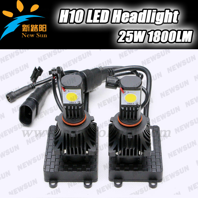 High brightness 1800LM Cree-1512 H10 9145 50W Car/Truck auto LED Headlight Kits bulb tractor atv light 12V 24V H10 led Head Lamp