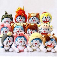 japan anime Doraemon Chinese zodiac plush doll set b0863