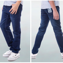 AZEL 2016 Fashion Cotton Boys Jeans Children’s Blue Long Denim Pants Children Trousers Fashion Kids Clothes for 7 9 11 12 13 T