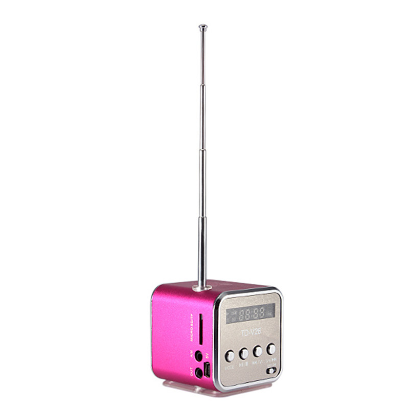 Купить портативные микро usb стерео динамик td-v26 fm радио мини ...