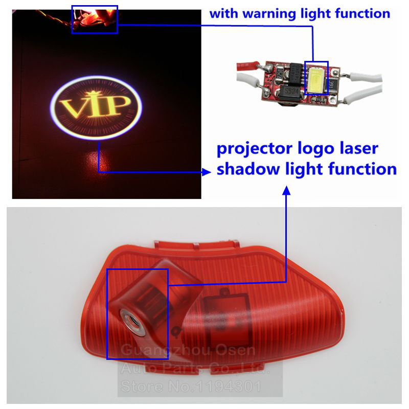 Special LED car door projector logo laser shadow welcome Warning light for KIA Optima K5 11