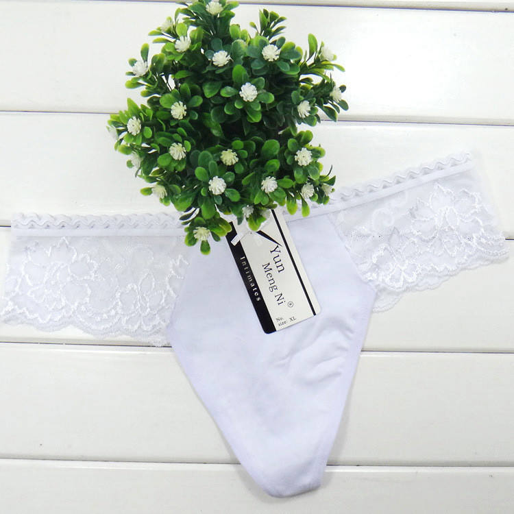 Free shipping Hot sale Brand Cotton Womens Sexy Lace Thong Panties women G String underwear BW052