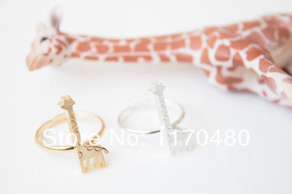 2014 новые модные кольца с жирафом уникальные кольца регулируемые кольца с ...