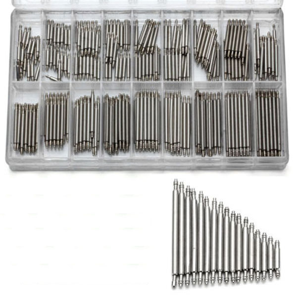 360Pcs 8 25mm Stainless Steel Watch Band Spring Bars With Strap Link Pins Remove