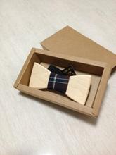 American and UK Fashion Style All-match Groom Dress Tuxedo Cocktail Party Silk Ribbon Bow Tie Creative Wooden Bowties
