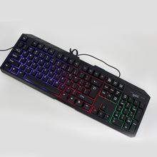 Colorful Dazzle Lighting Optical Office Business Work USB Wired Gaming Keypad Keyboard for Laptop Desktop Computer Free Shipping
